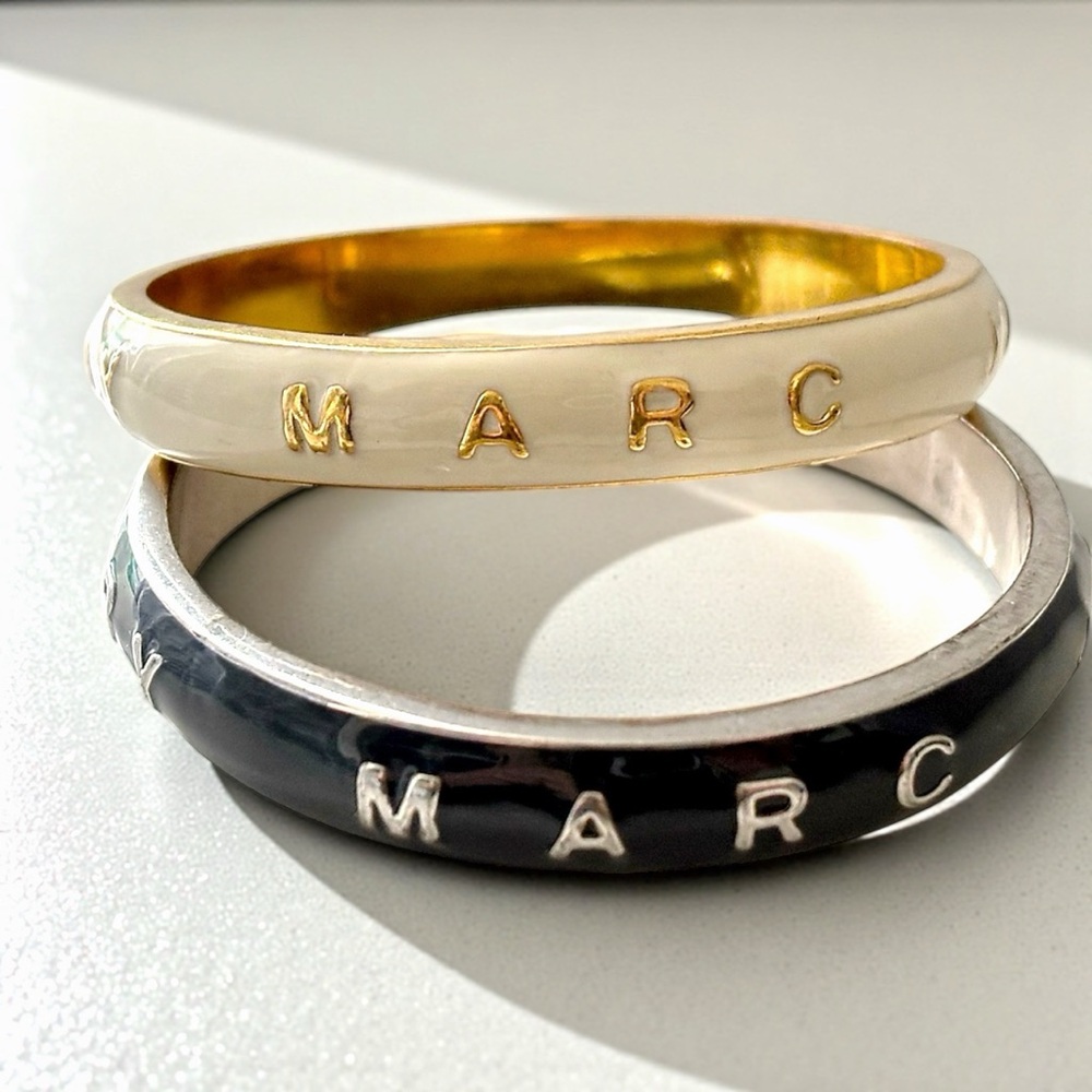 MARC by MARC JACOBS Enamel and Gold Tone Bangle Bracelets